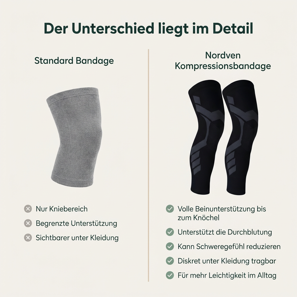 Kompressionsbandage für Knie & Bein