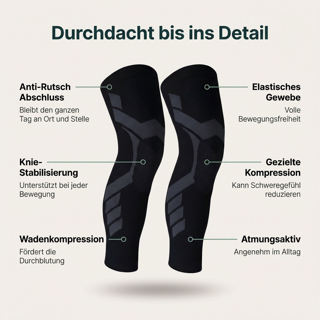 Kompressionsbandage für Knie & Bein